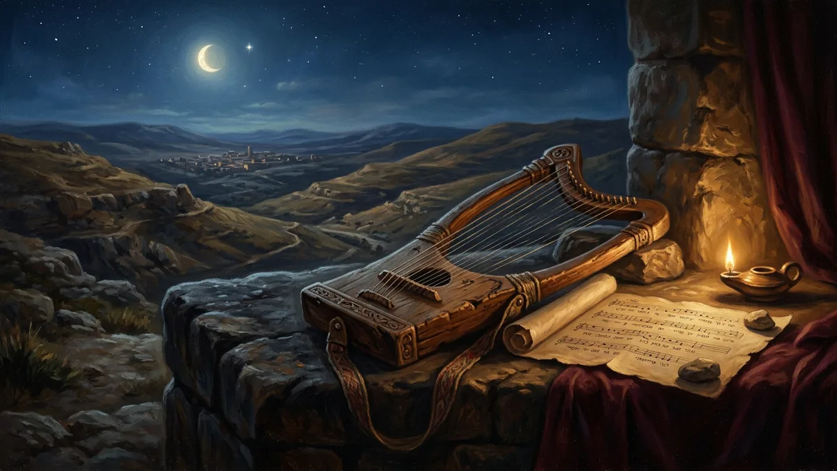 Ilustración editorial del libro de Salmos